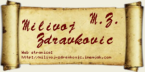 Milivoj Zdravković vizit kartica